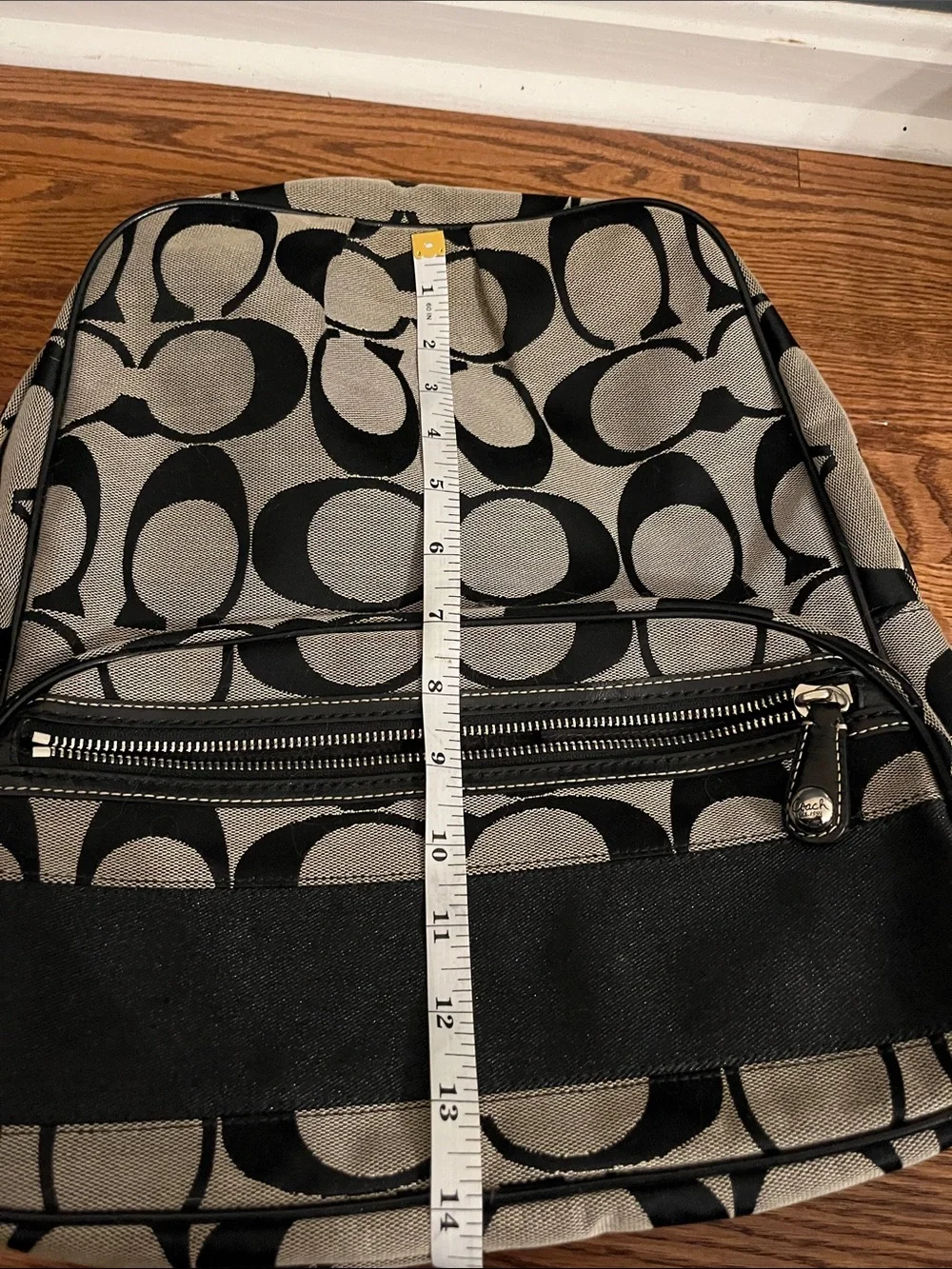 Coach Backpack in Black & Gray Signature Print F77171